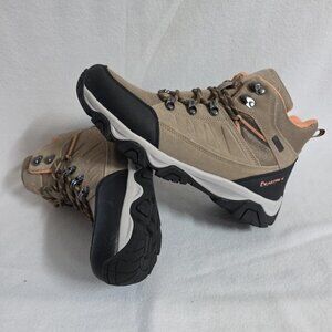 Bearpaw Women's Size 10 OFFROAD Hiking Boots Suede Tan Waterproof F22WAT075D